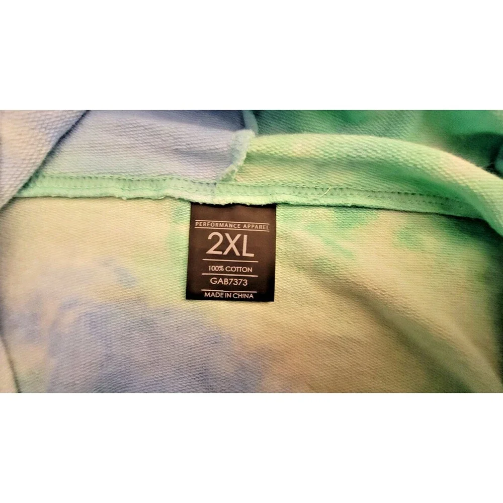 Tie-Dye Cropped Women's Hoodie 2XL Y2K Hippie Activewear Boho Colorful Retro Fun - Picture 4 of 6